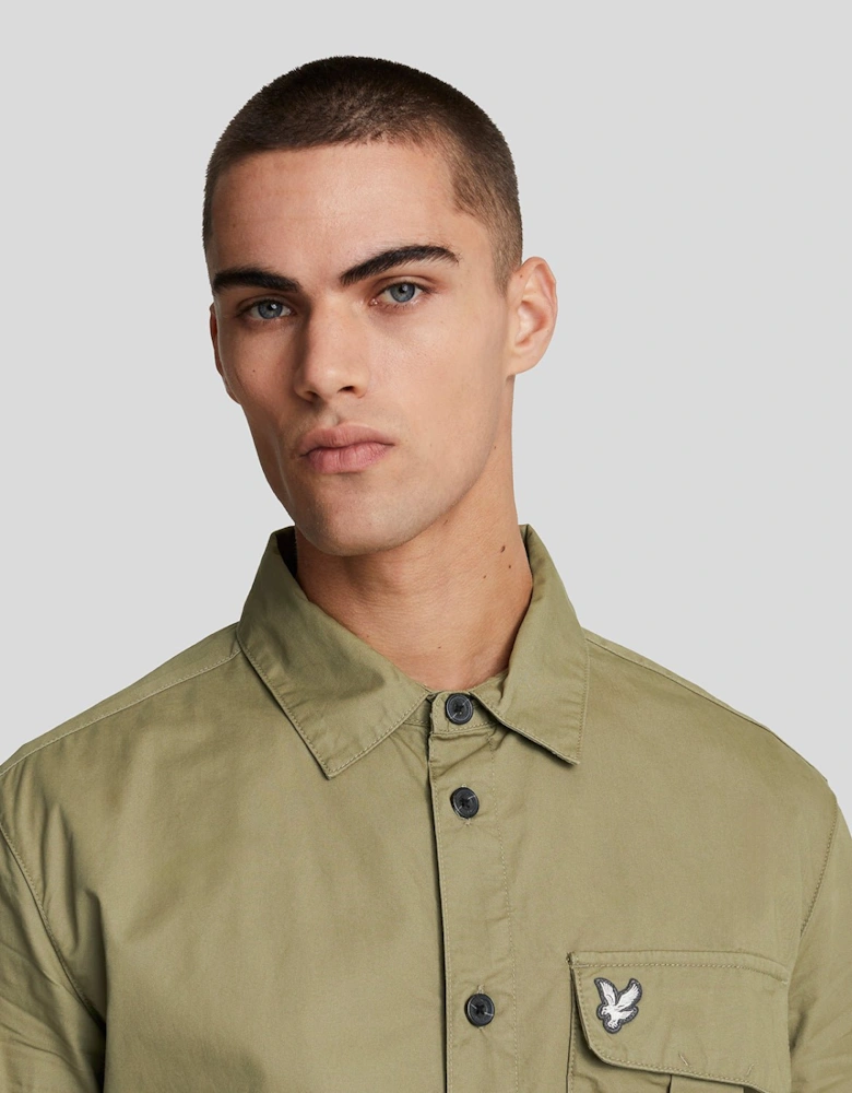 Pleated Pocket Overshirt