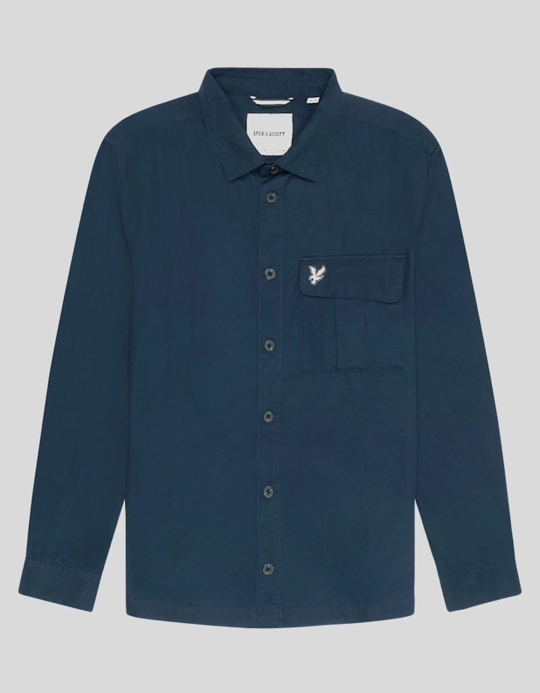 Pleated Pocket Overshirt