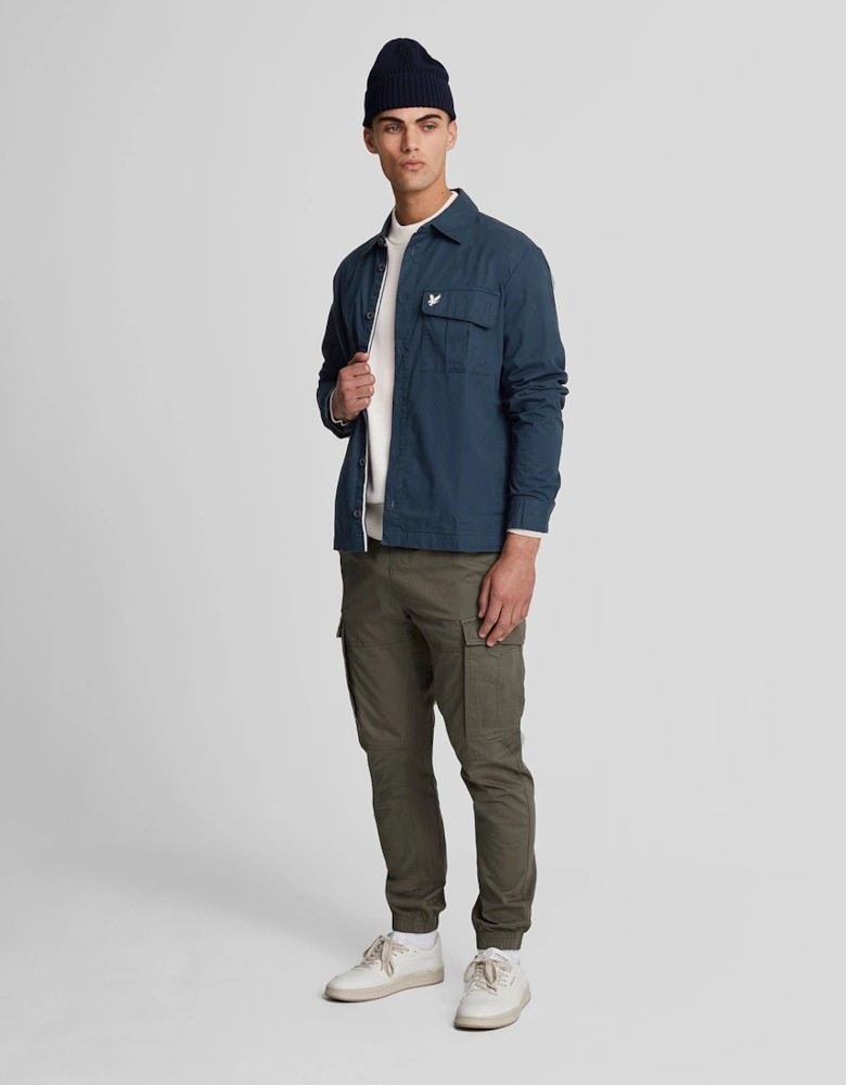 Pleated Pocket Overshirt