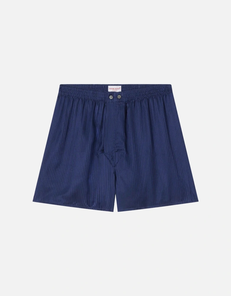 Woburn Classic-Fit Silk Boxer Shorts, Navy