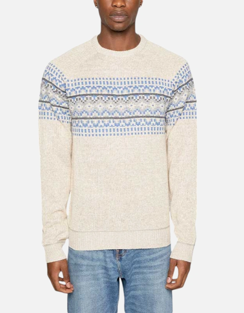 Mens Pullover Jumper Funnel Neck Knitted Top Warm Christmas Sweaters