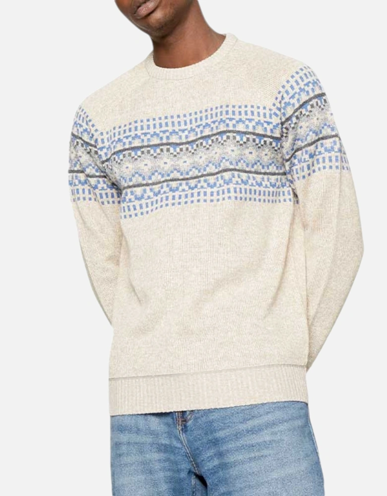 Mens Pullover Jumper Funnel Neck Knitted Top Warm Christmas Sweaters