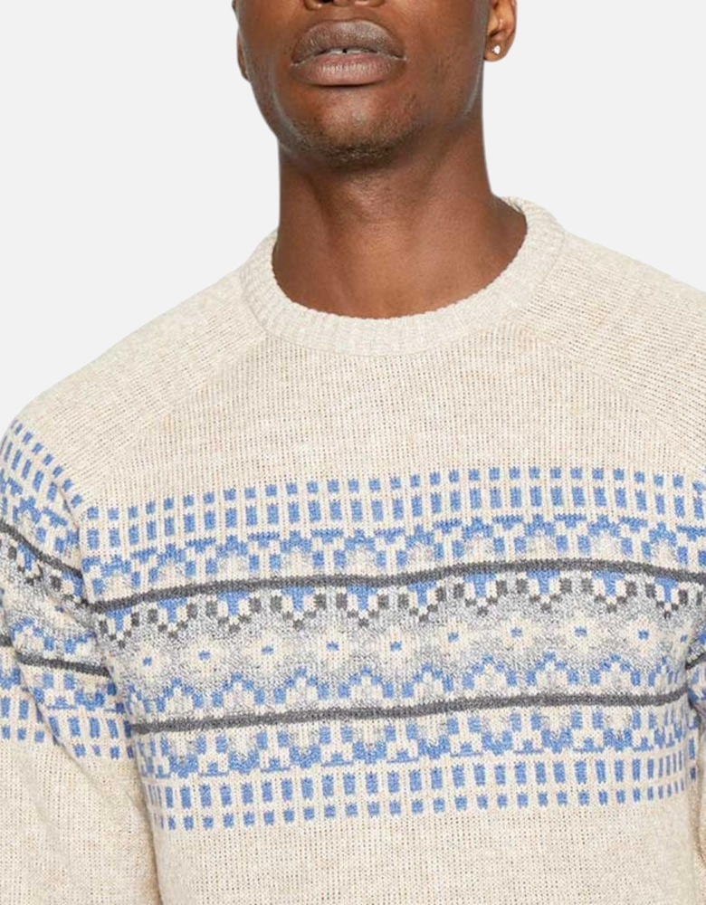 Mens Pullover Jumper Funnel Neck Knitted Top Warm Christmas Sweaters