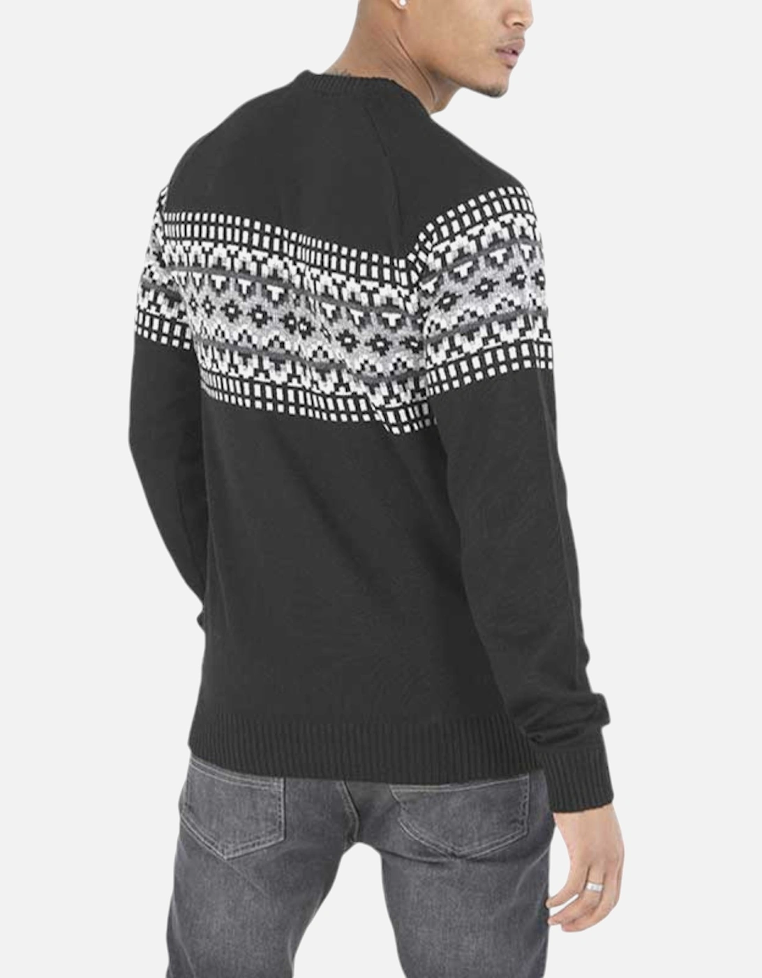 Mens Pullover Jumper Funnel Neck Knitted Top Warm Christmas Sweaters