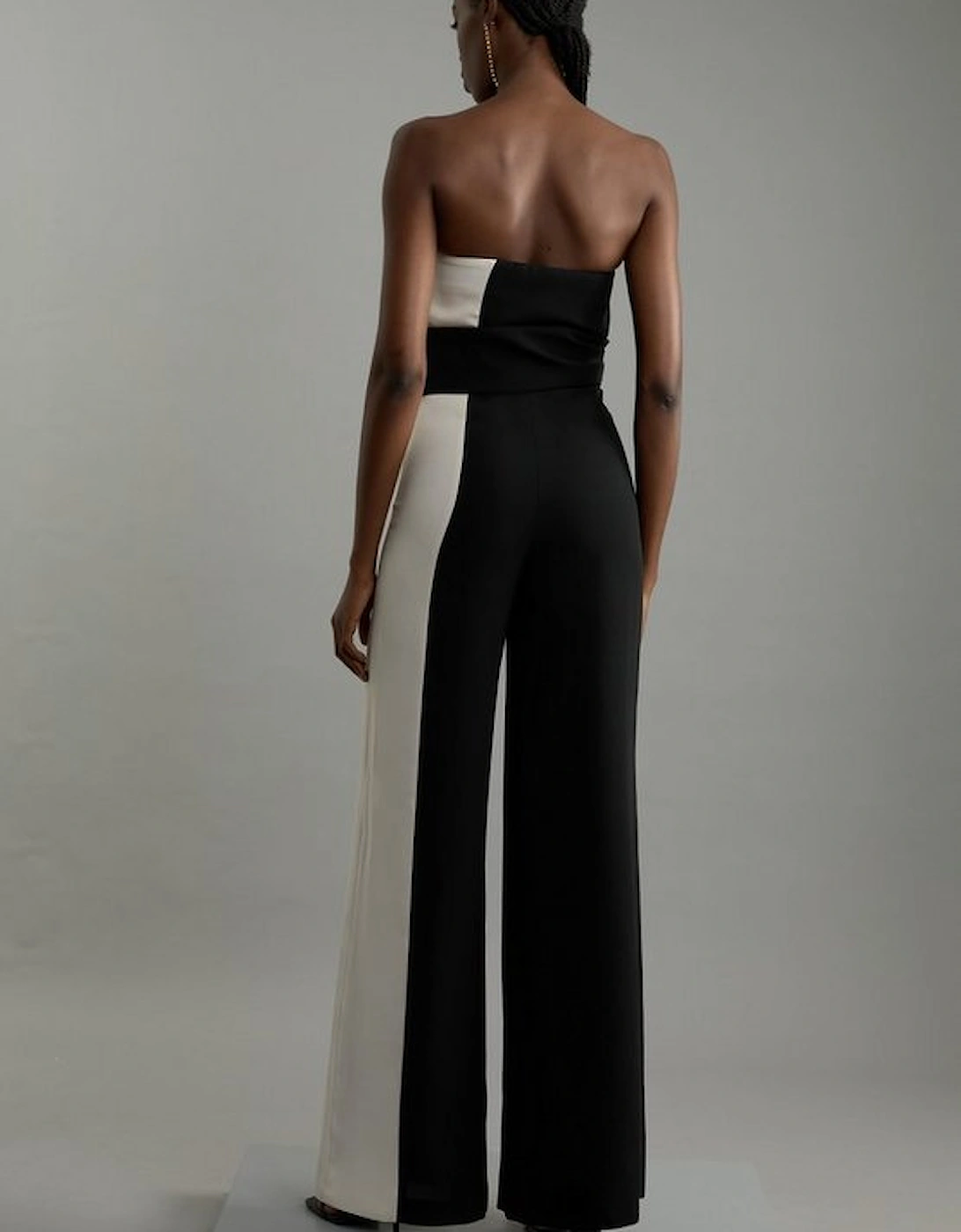 Soft Tailored Colourblock Tailored Bandeau Jumpsuit