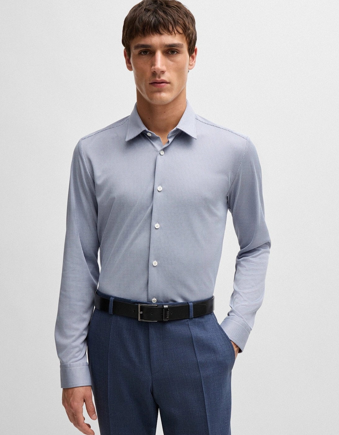 BOSS Black P-ROAN-kent-C1-233 Shirt A1-24 485 Open Blue