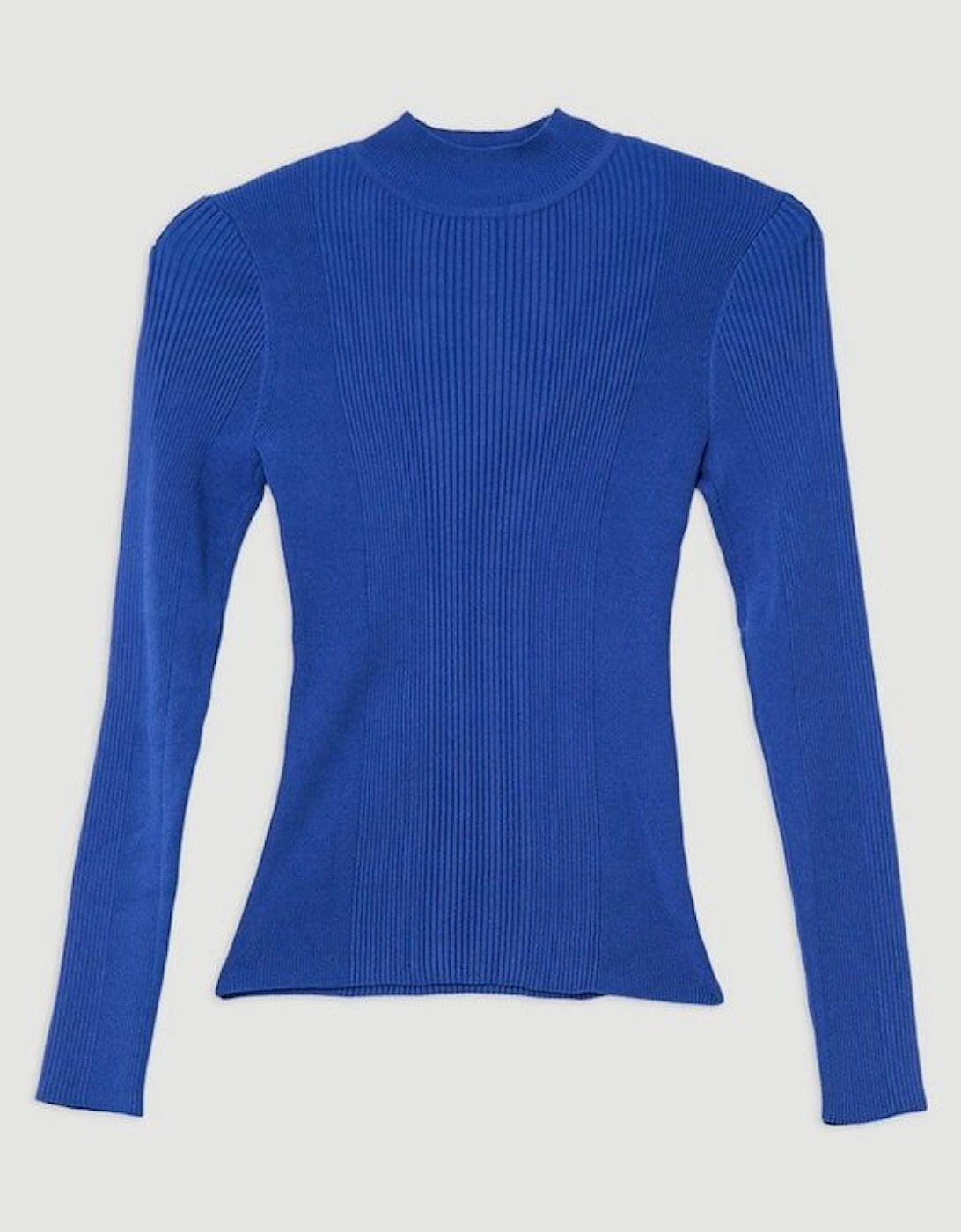 Funnel Neck Rib Knit Top