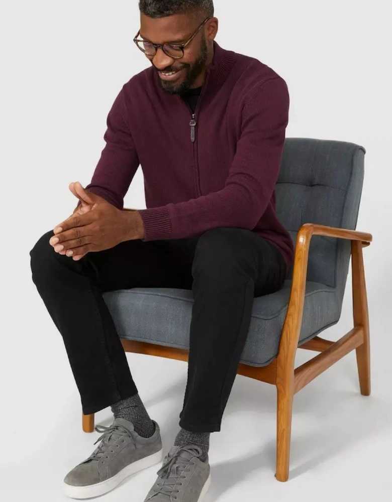 Mens Premium Cotton Full Zip Jumper