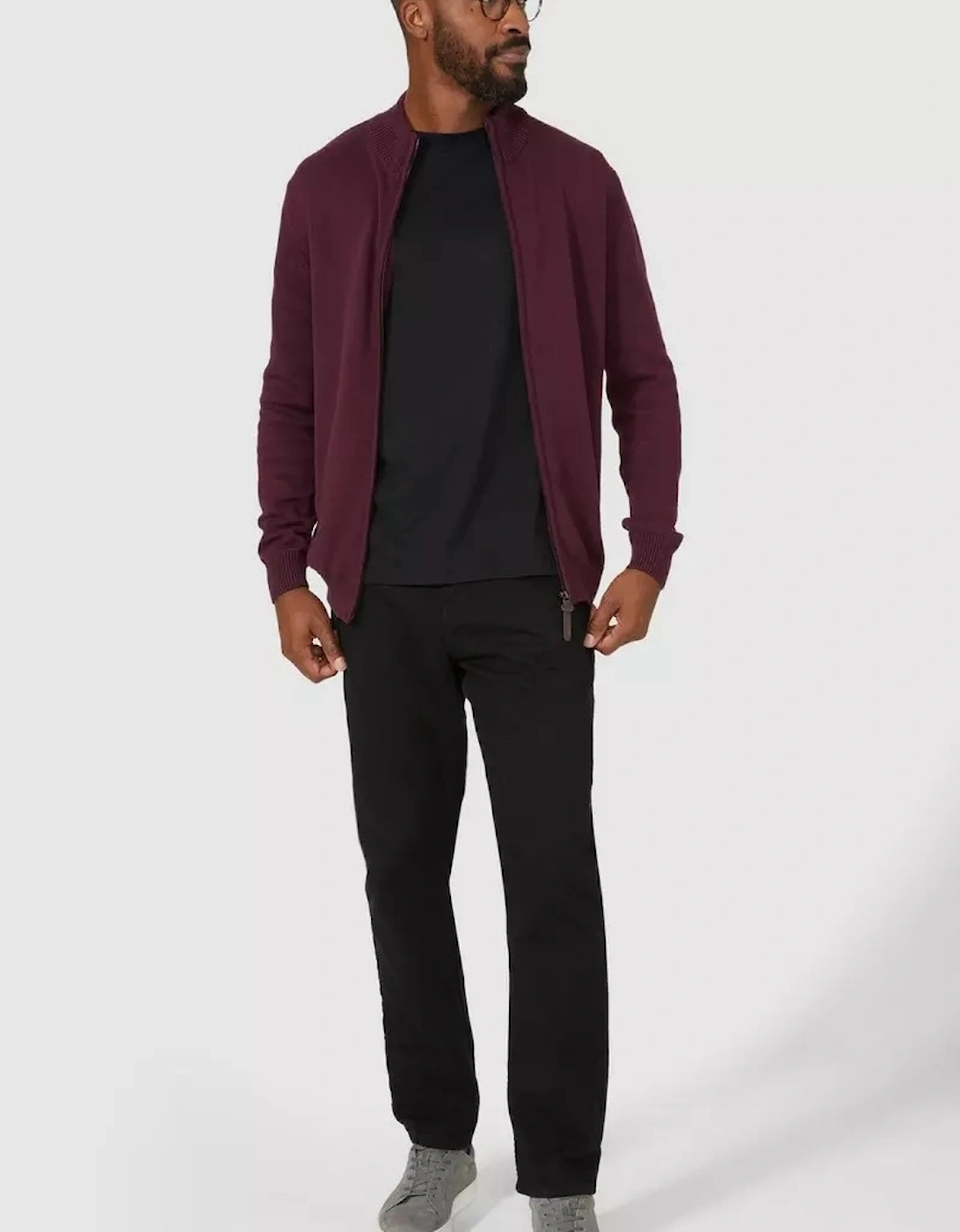 Mens Premium Cotton Full Zip Jumper