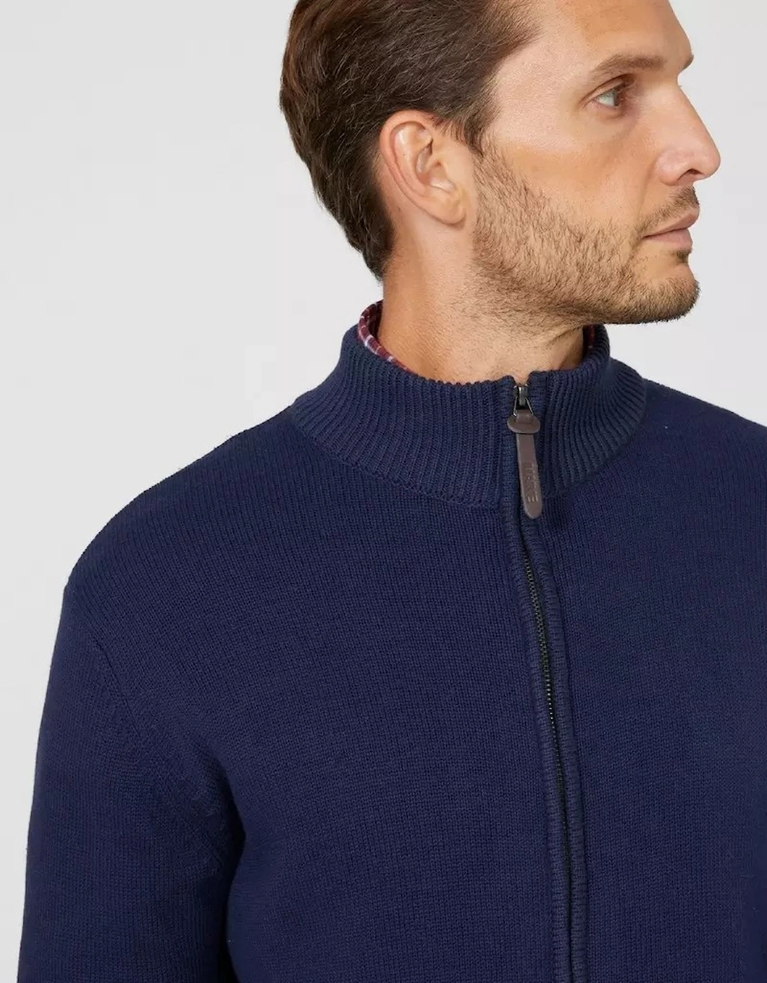 Mens Premium Cotton Full Zip Jumper