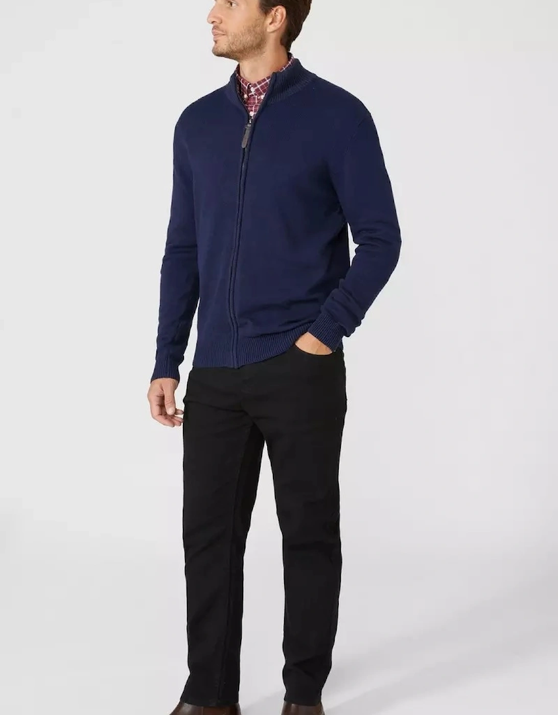 Mens Premium Cotton Full Zip Jumper