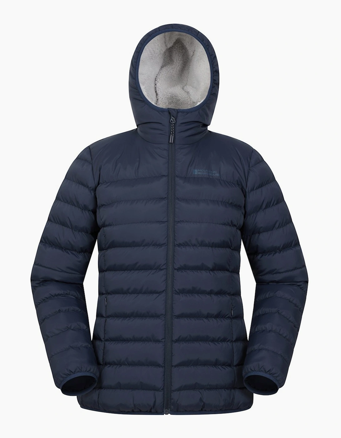 Women's Mountain Warehouse Womens/Ladies Faux Fur Lined Padded Jacket - Navy - Size: 8