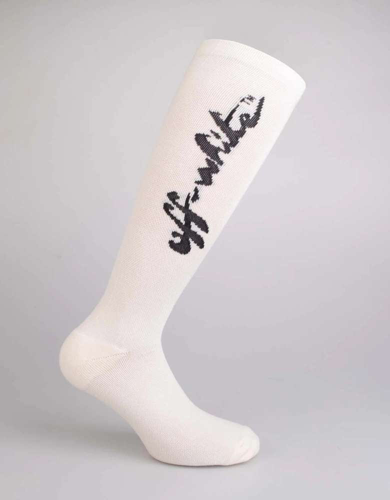 Script Logo Long Socks