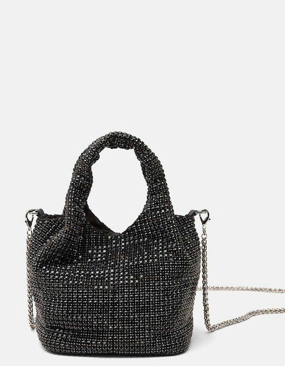 Premium Crystal Embellished Slouchy Bucket Bag