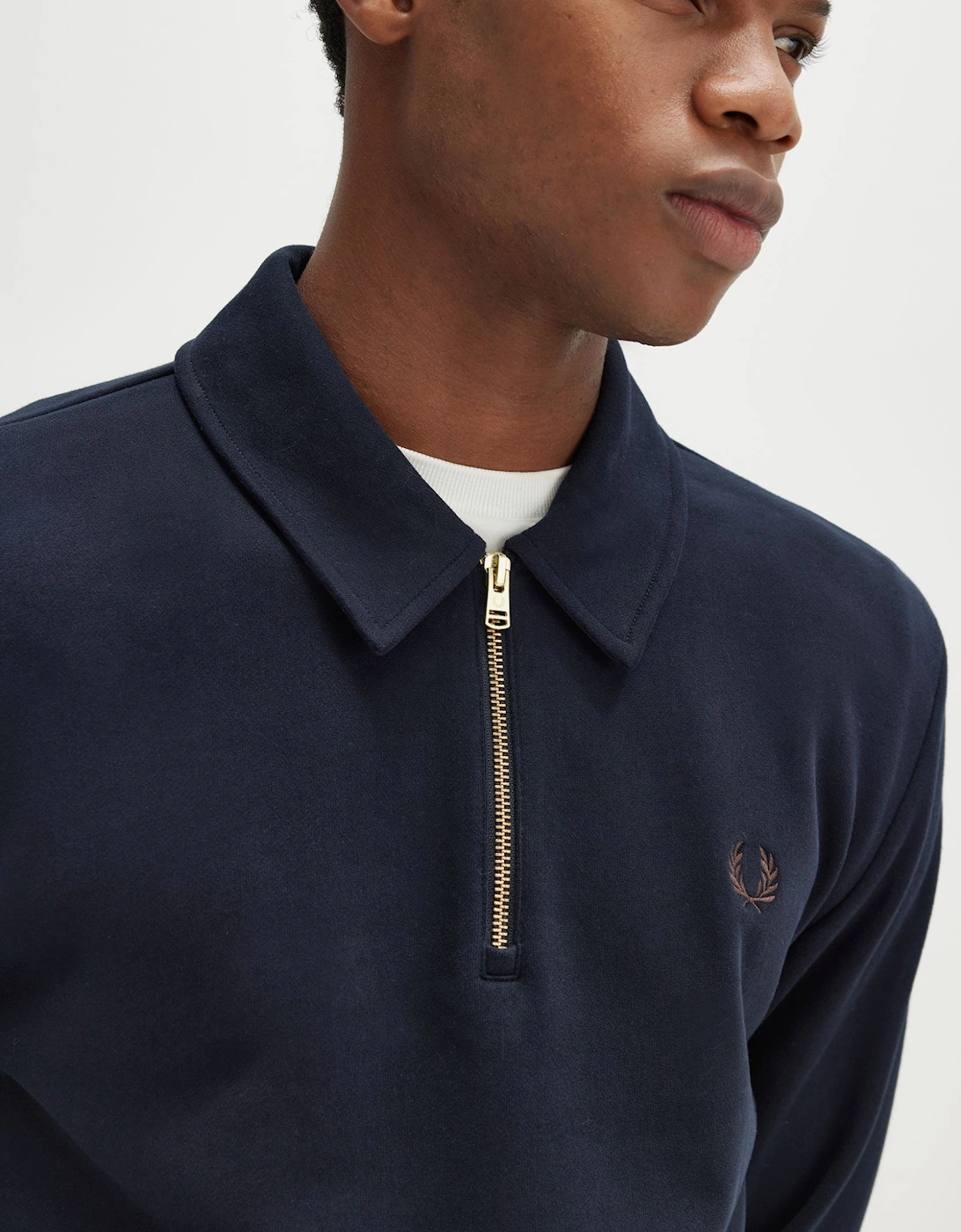 M8618 Half Zip Smock Sweatshirt Navy