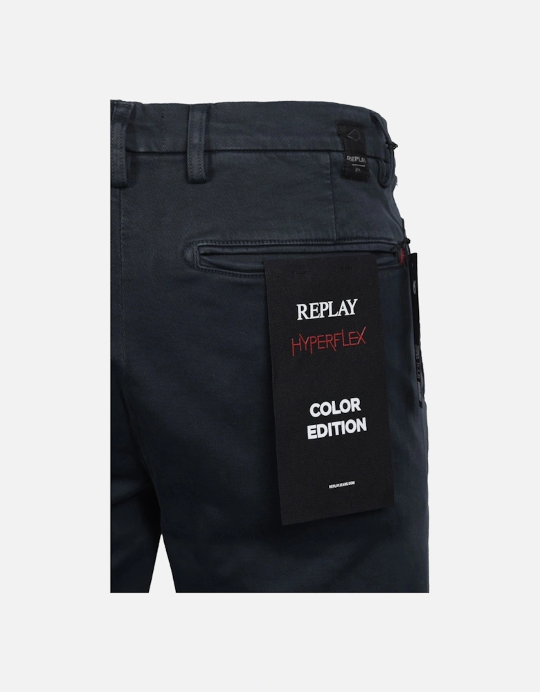 Benni Cotton Trouser Petrol Blue