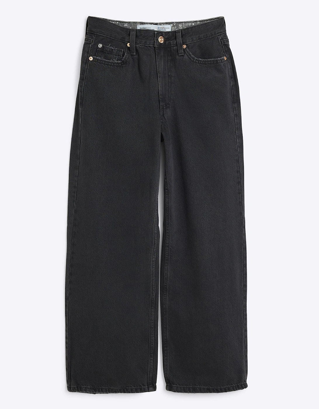 Petite Relaxed Straight Jeans - Black, 2 of 1