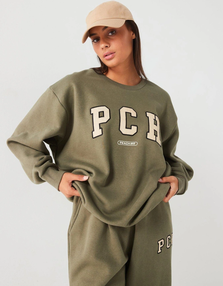 Womens Ivy Oversized Sweatshirt - Khaki