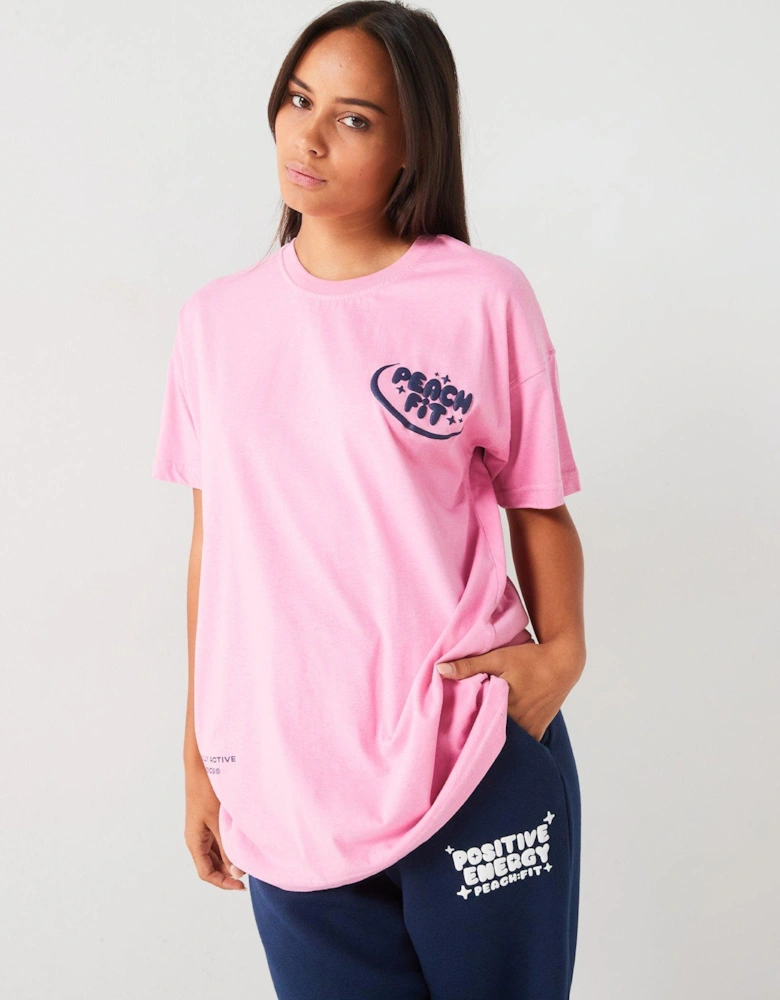 Womens Celestial Oversized T-Shirt - Pink