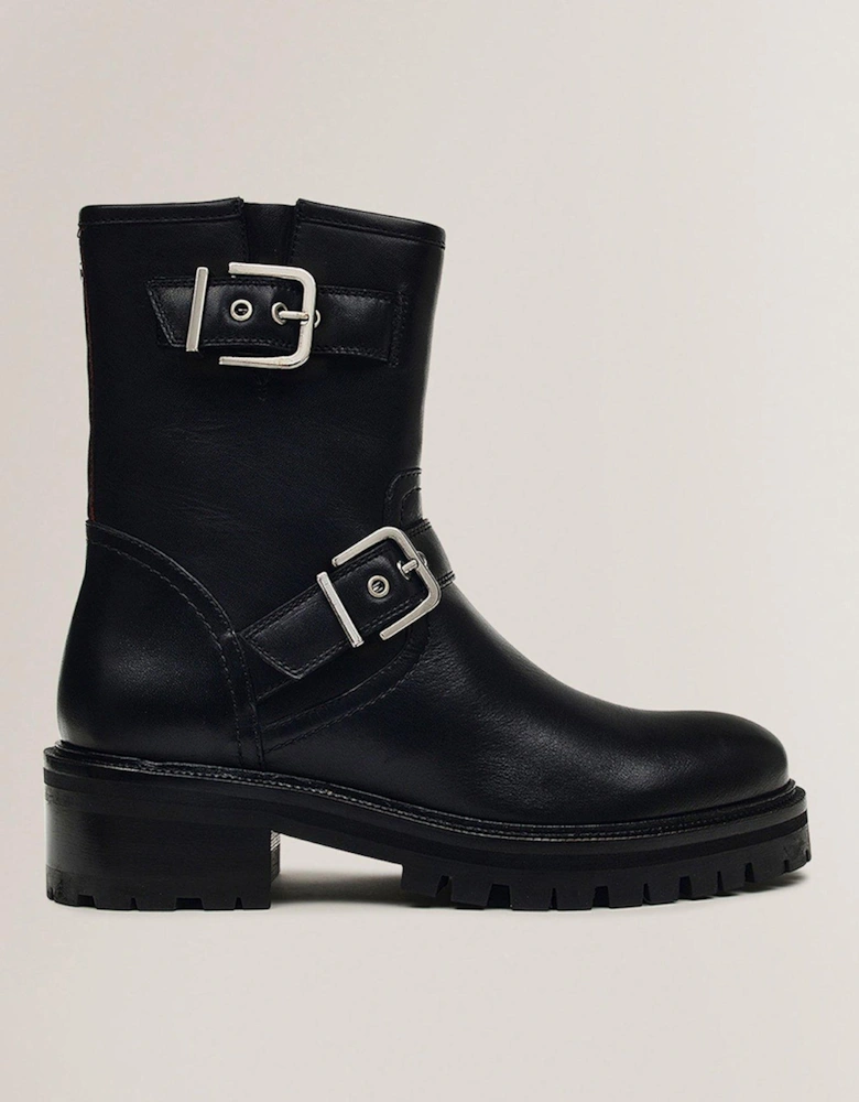 Heath Street Buckle Biker Boot - Black