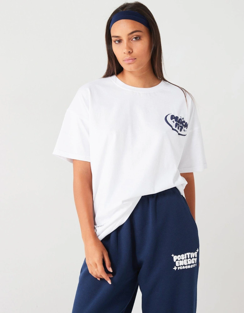 Womens Celestial Oversized T-Shirt - White