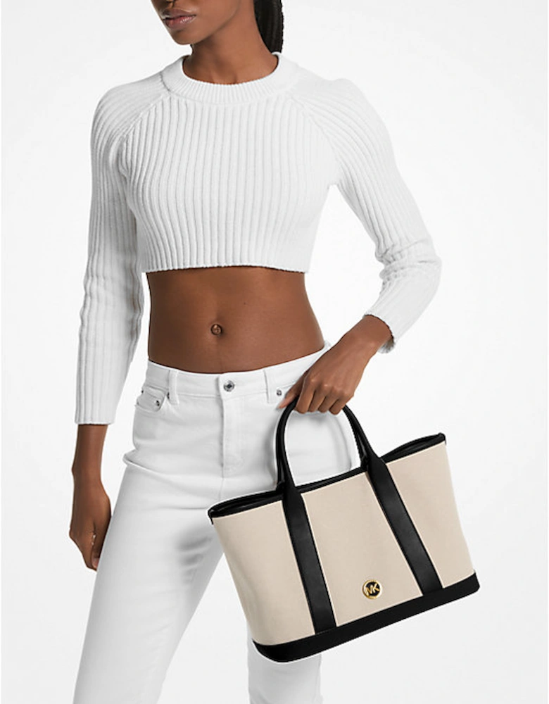 Luisa Medium Cotton Canvas Satchel