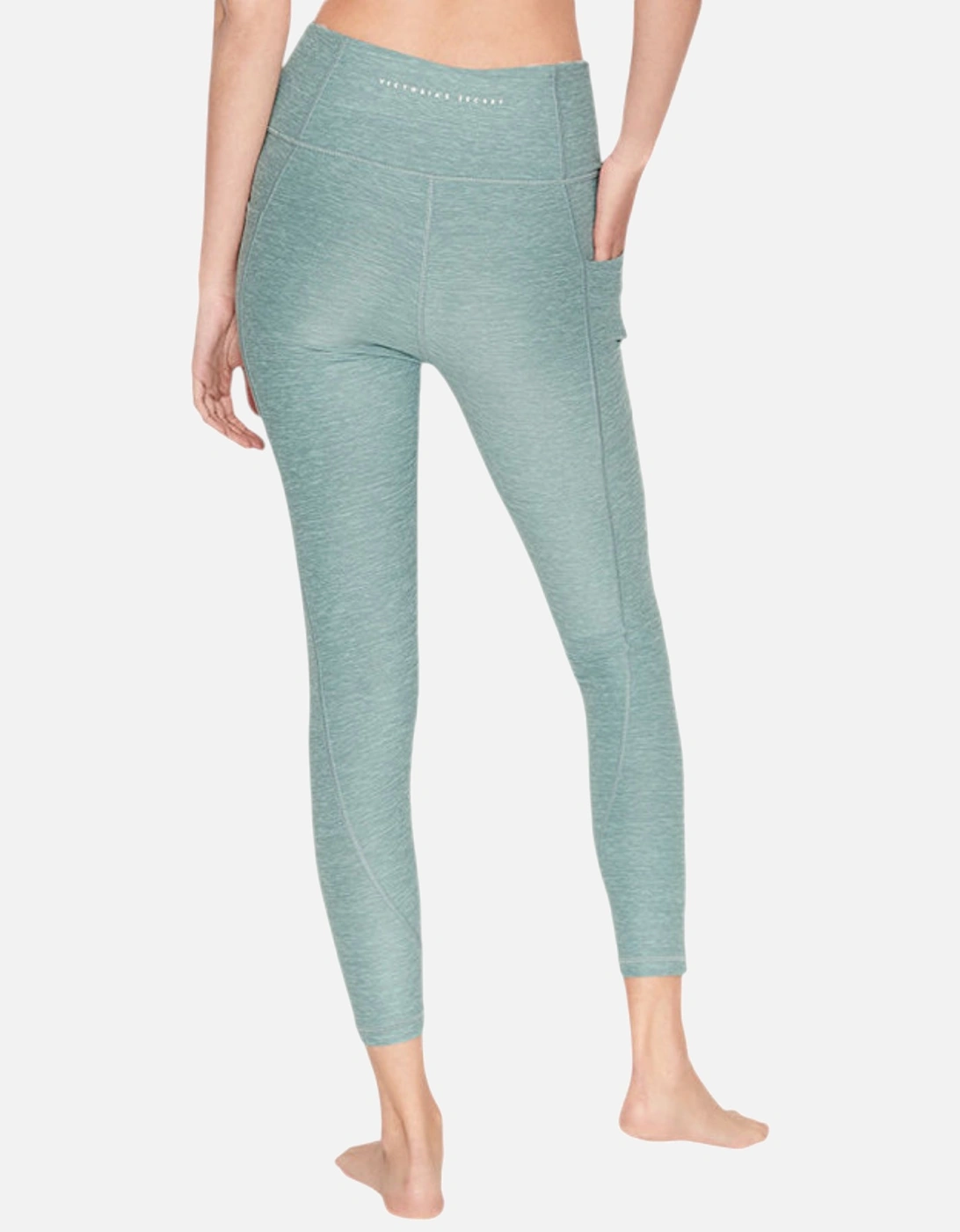 Victoria Secret Womens Leggings High Rise Ladies Opal Blue Gym Sports Trousers