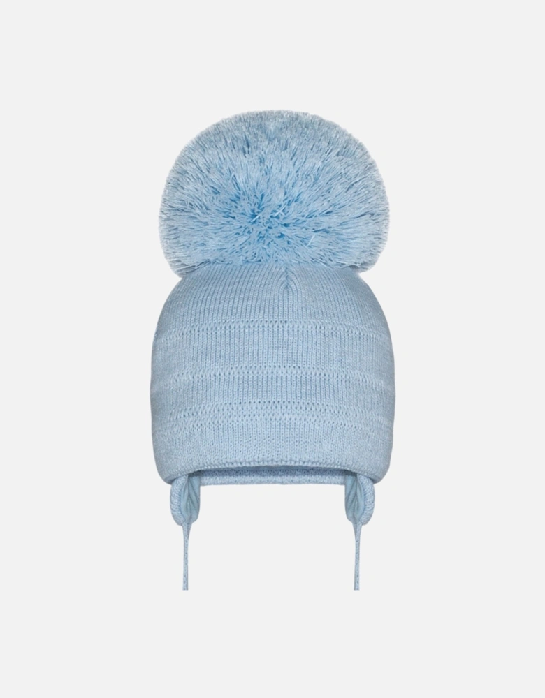 Blue Mega Pom Hat