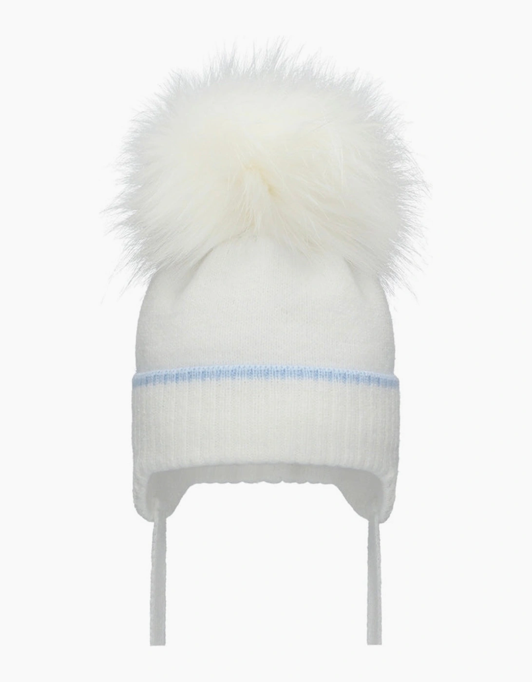 White Pom Hat - Size: 12-18 months