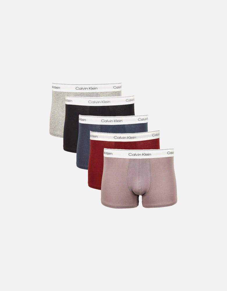 5-Pack Modern Cotton Boxer Trunks, Multi