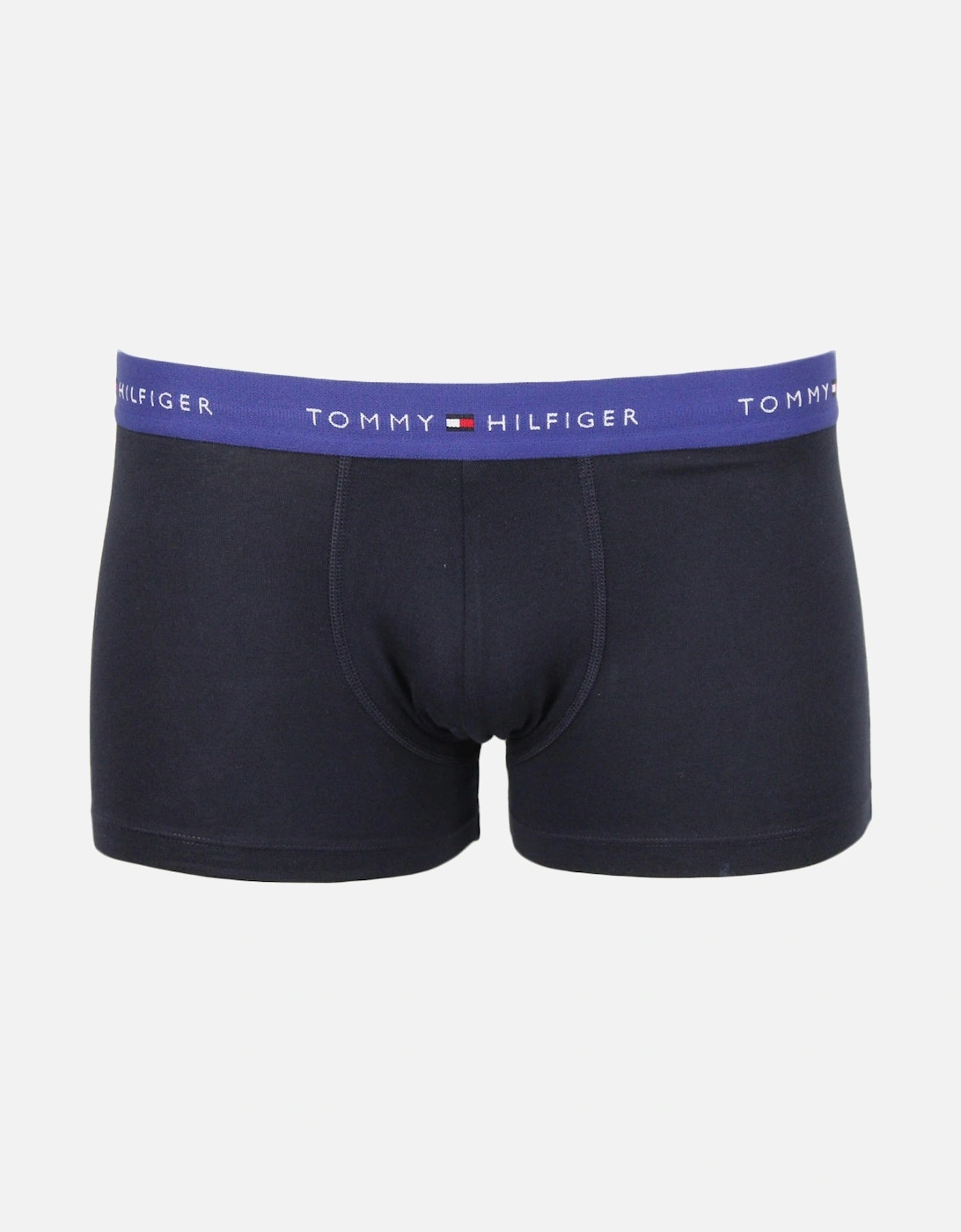 3-Pack Signature Cotton Boxer Trunks, Navy/Blue/Green/Red