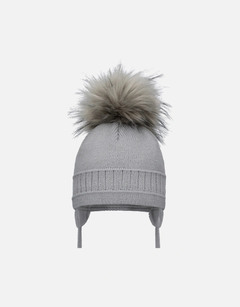 Grey Pom Hat