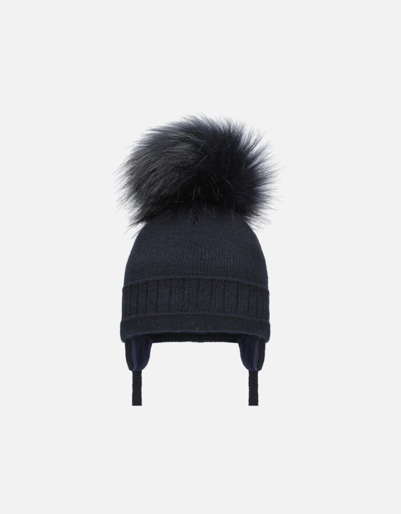 Navy Pom Hat