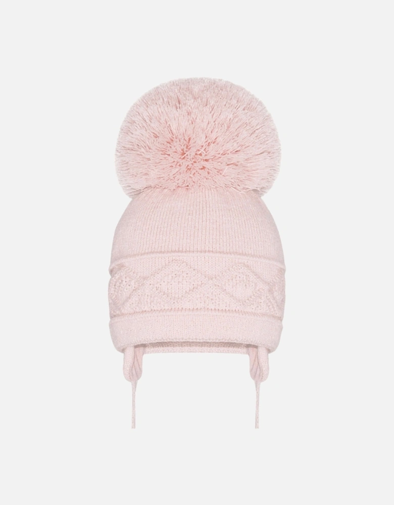 Pink Mega Pom Hat