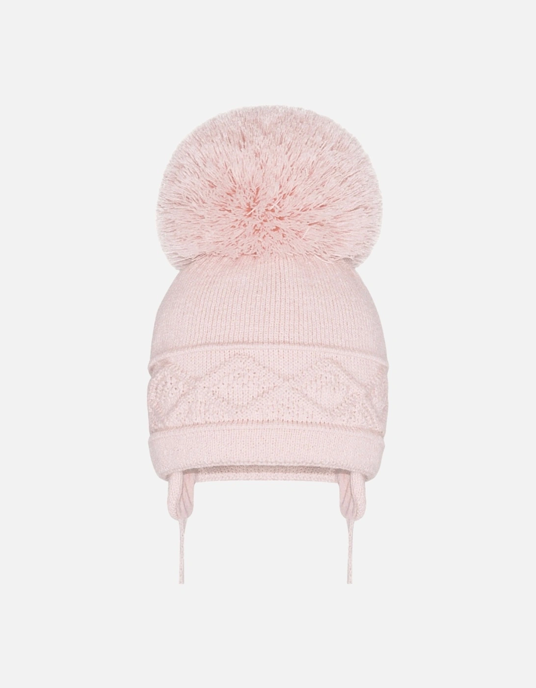 Girls Pink Mega Pom Hat - Size: 0-3 months/3-6 months