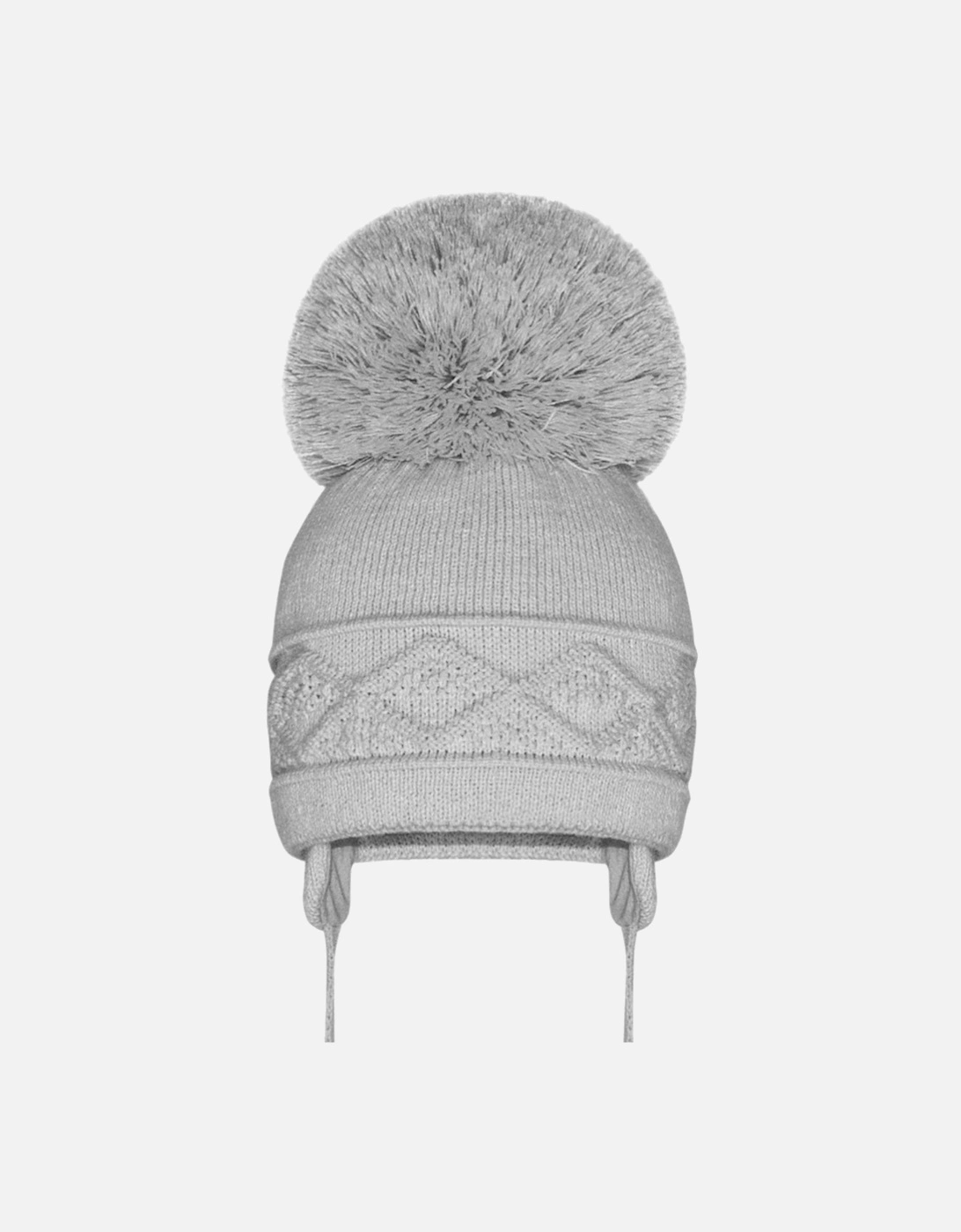 Boys Grey Mega Pom Hat - Size: 18-24 months