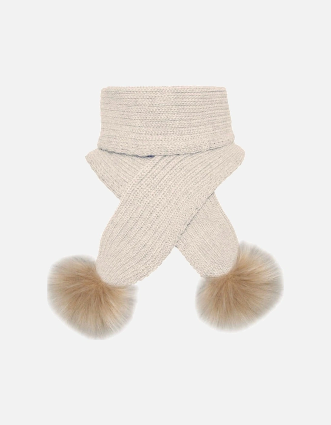 Beige Pom Scarf, 2 of 1