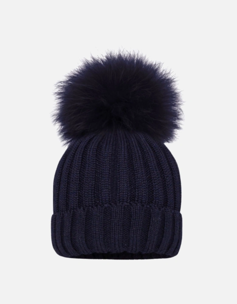 Navy Pom Hat