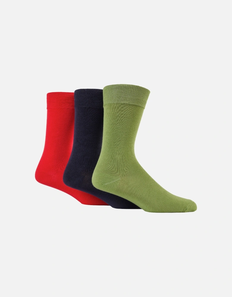 3 PAIR MENS BAMBOO PLAIN SOCKS