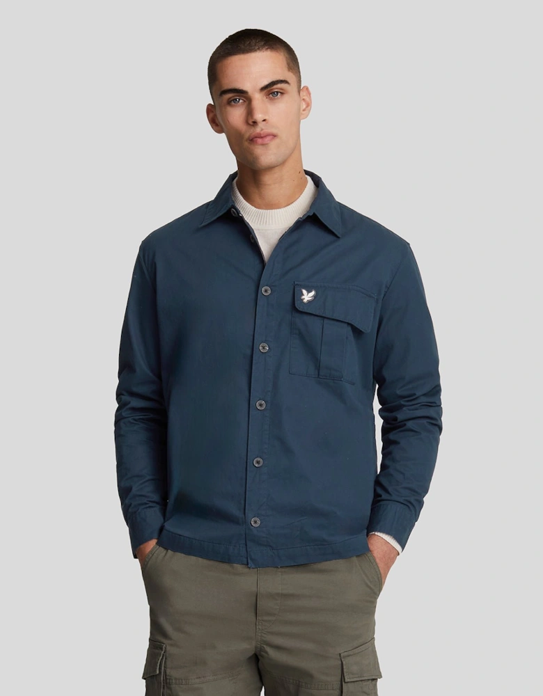 Pleated Pocket Overshirt