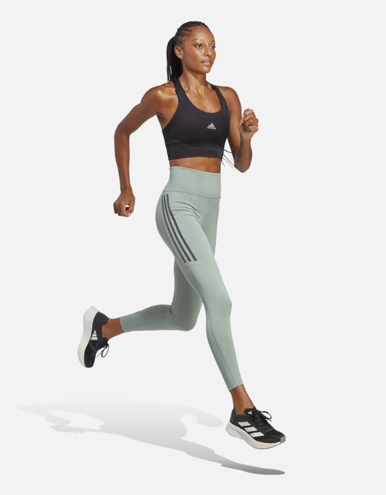 Womens Daily Run 3 Stripes 7/8 Leggings