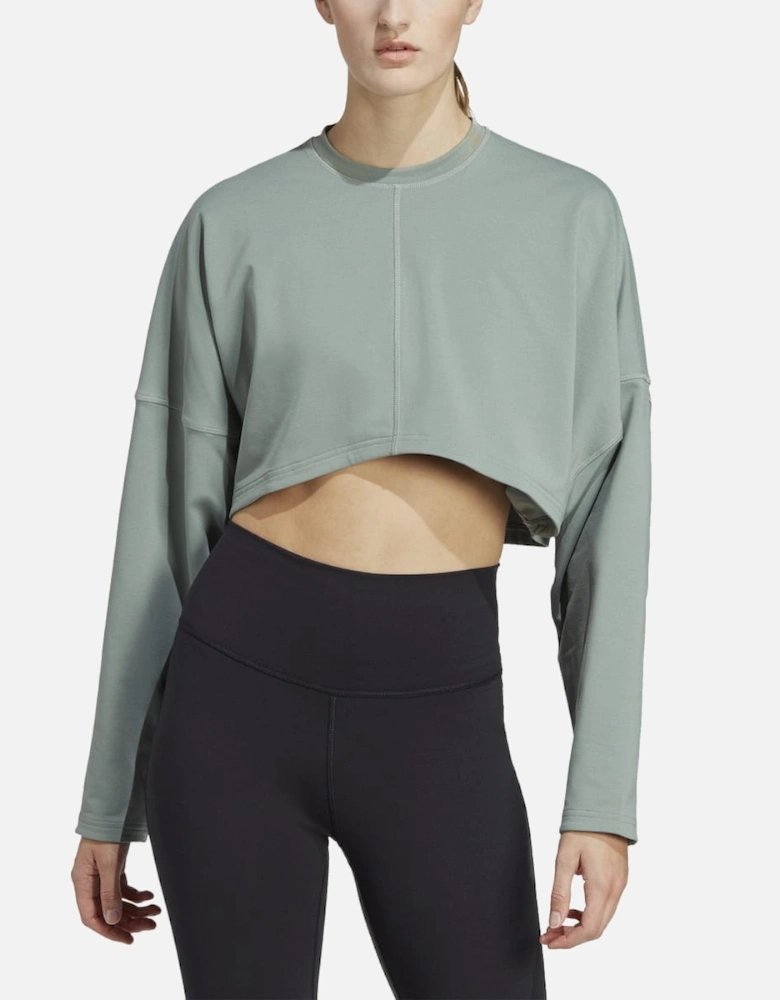 Womens Yoga Studio Cropped Sweatshirt