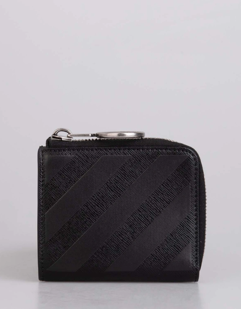 Binder Diagonal Saffiano Zip Wallet