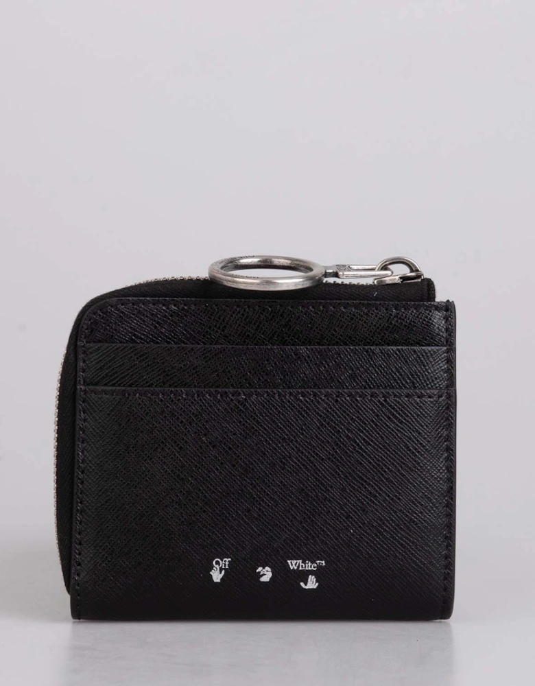 Binder Diagonal Saffiano Zip Wallet