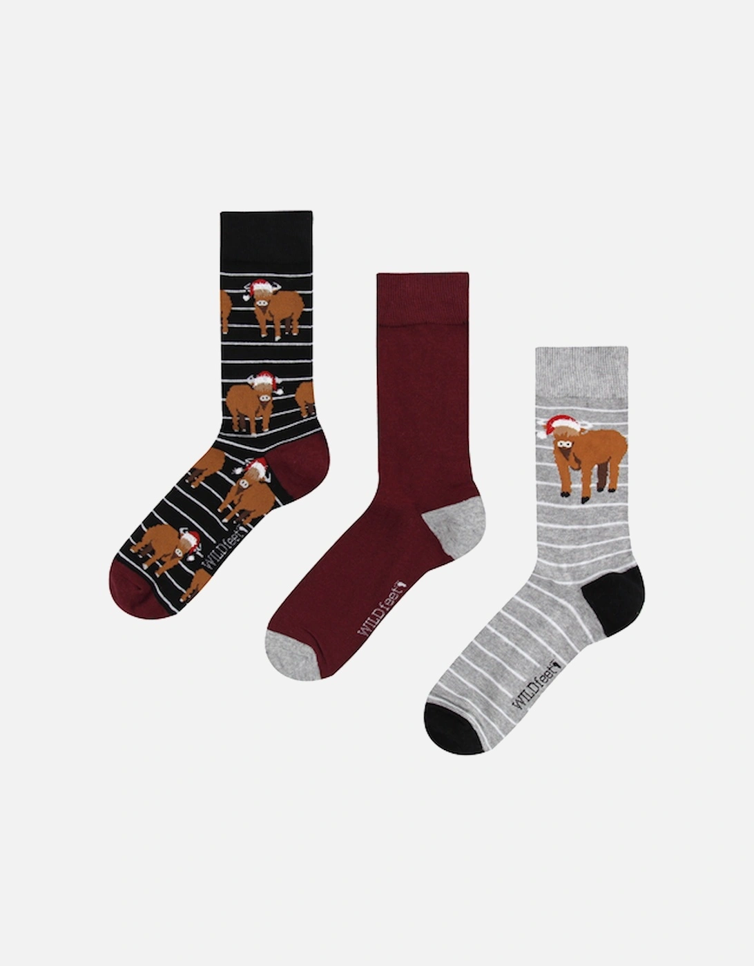 Wild Feet 3pk Hanging Gift Set Highland Cows