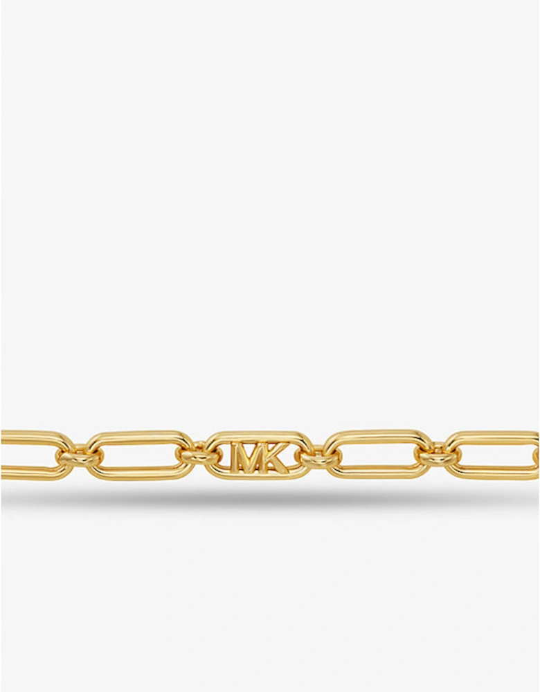 Precious Metal-Plated Brass Chain Link Necklace