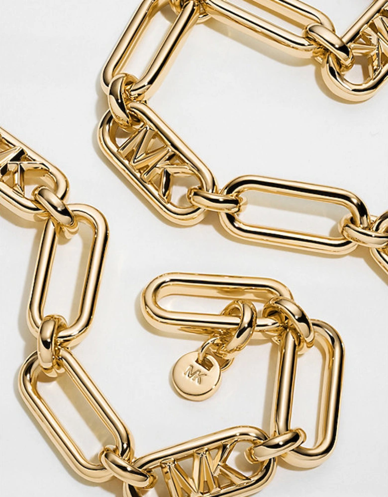 Precious Metal-Plated Brass Chain Link Necklace