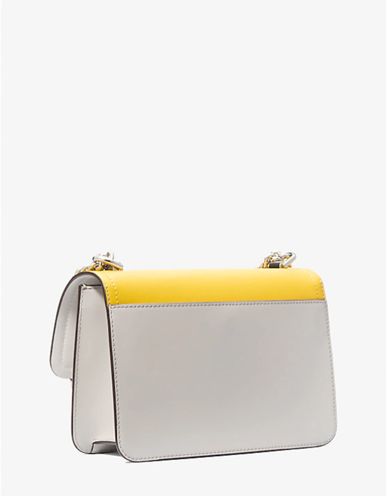 Heather Large Color-Block Leather Shoulder Bag