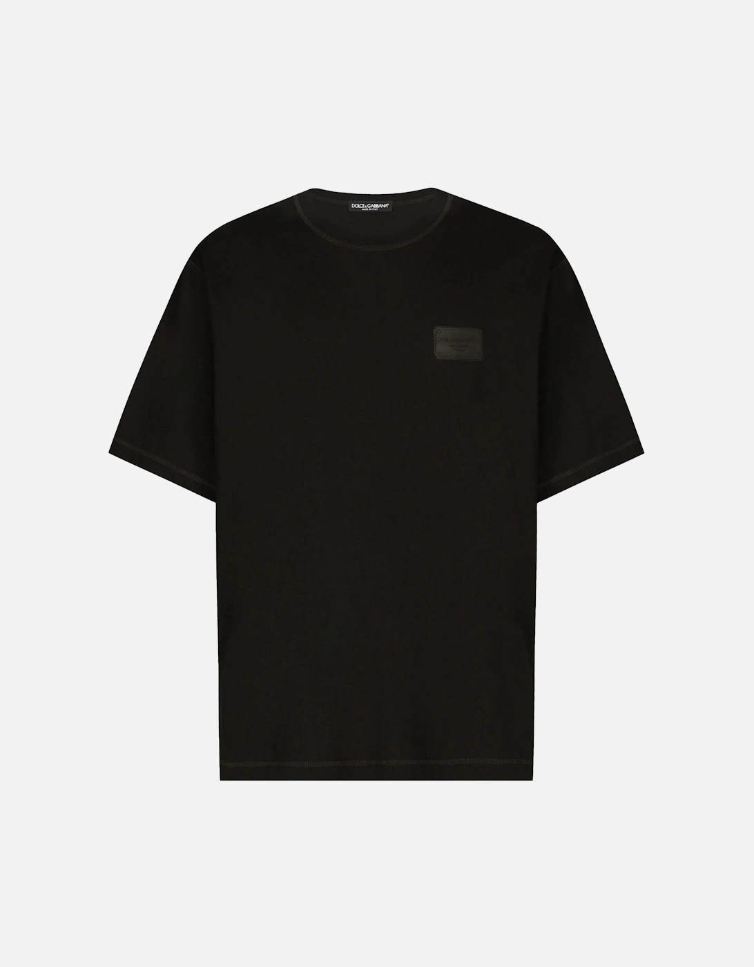 Branded Over Fit Cotton T Shirt Black, 4 of 3