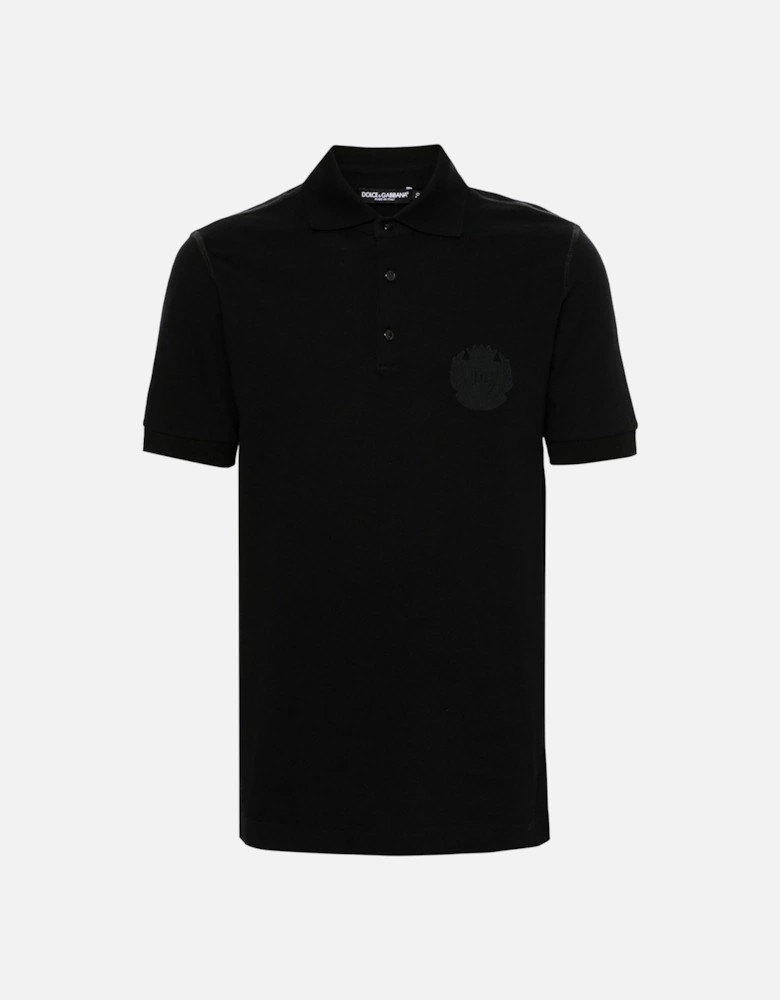 Crest Polo Shirt Black